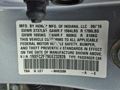 2016 Honda Civic Sedan EX