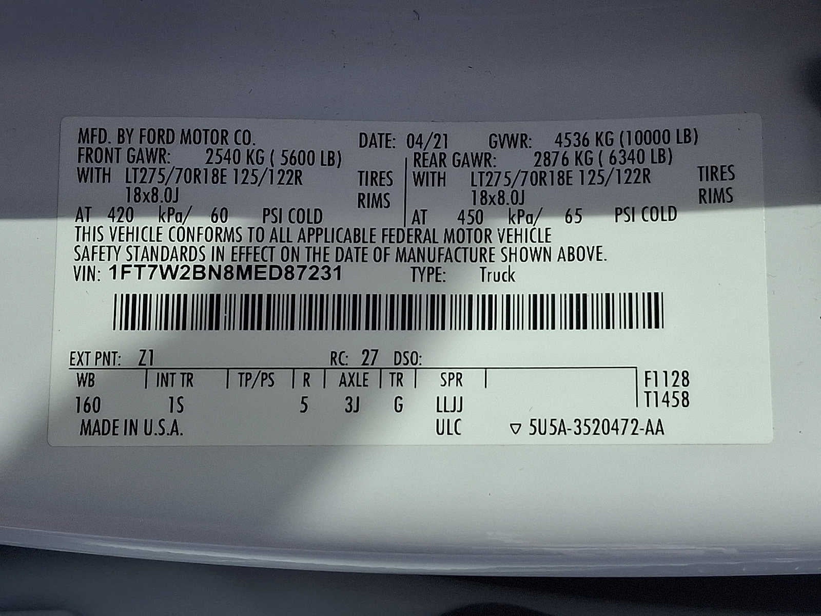 2021 Ford Super Duty F-250 SRW XL