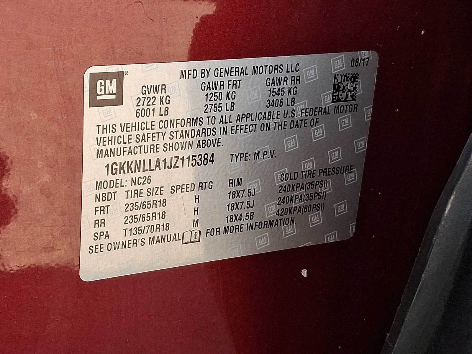 2018 GMC Acadia SLE