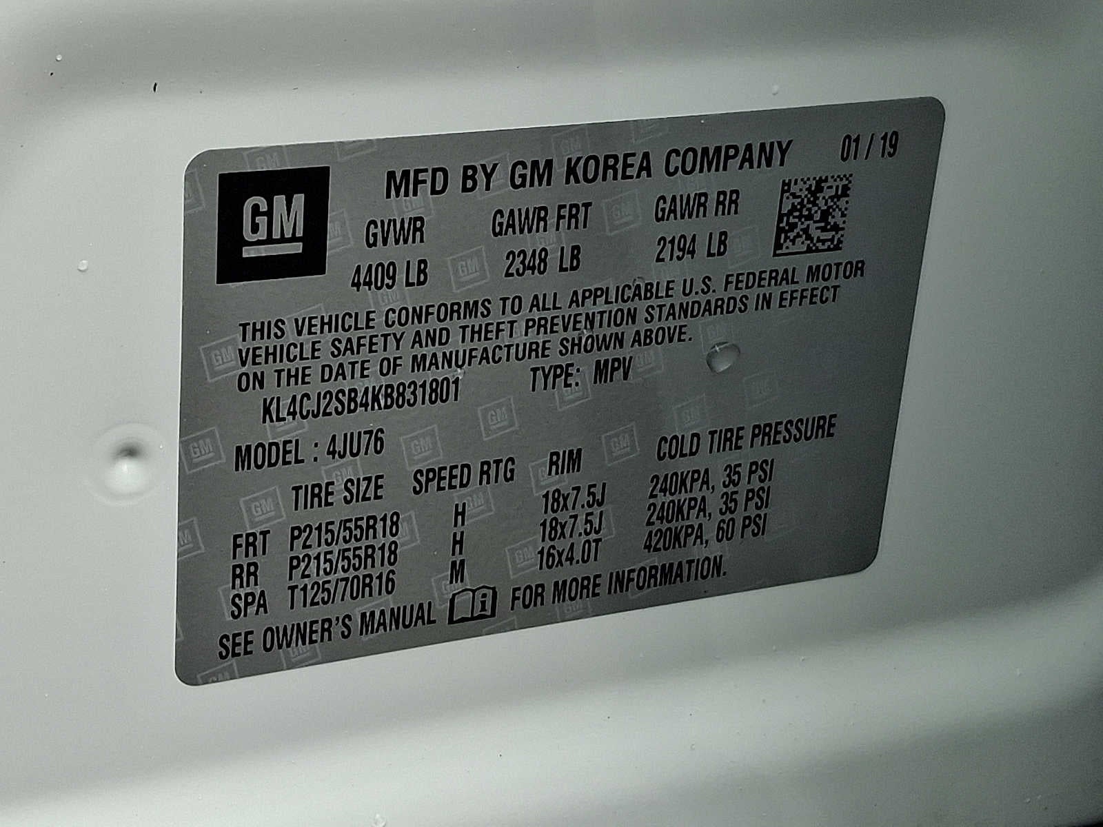 2019 Buick Encore Sport Touring