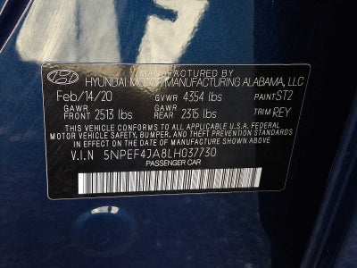 2020 Hyundai Sonata SEL