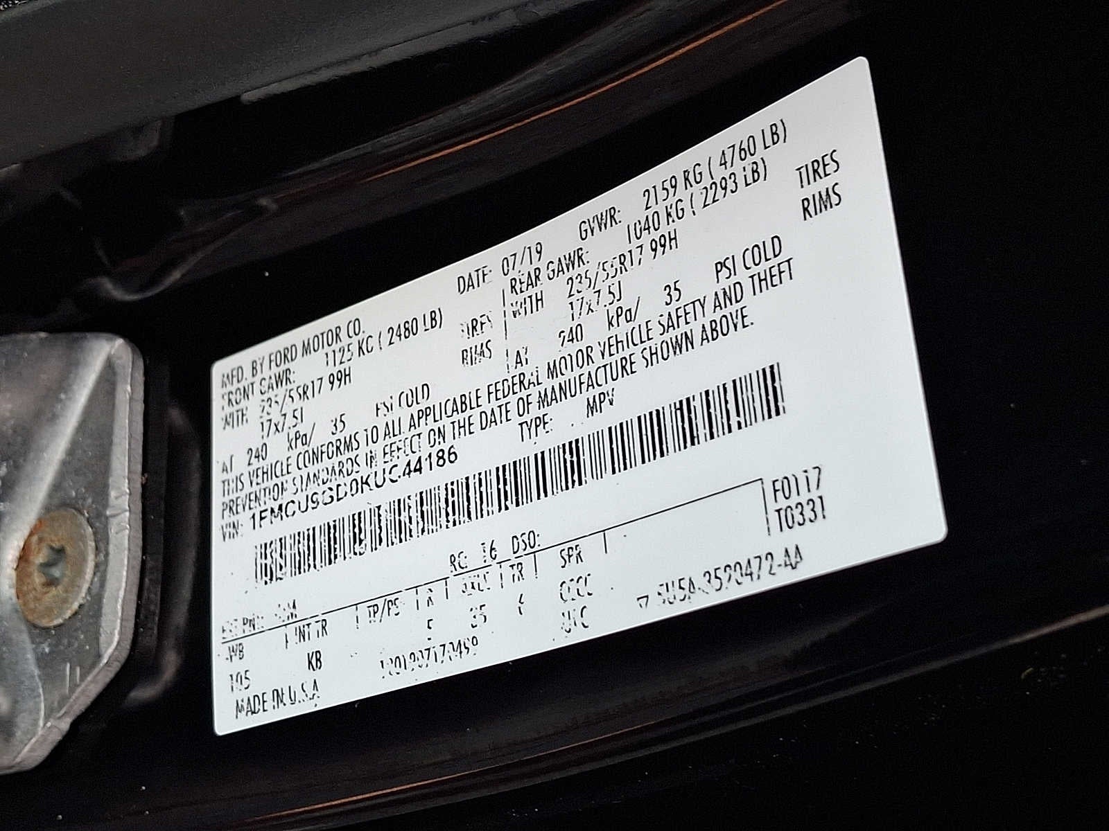 2019 Ford Escape SE